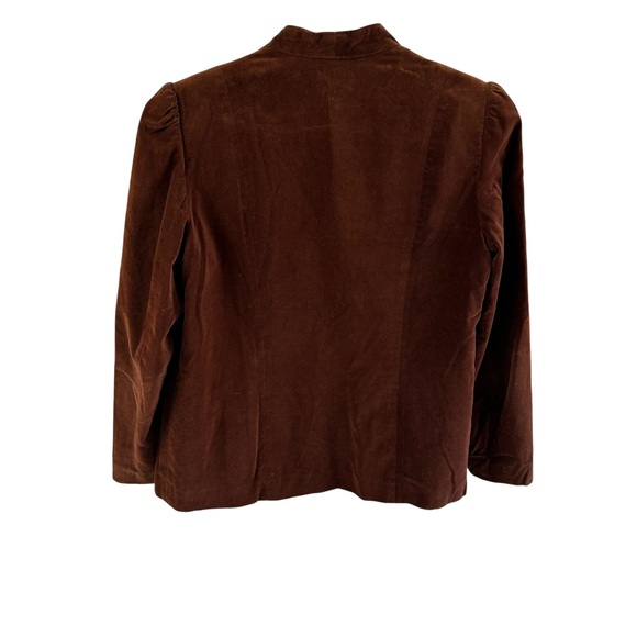 Emporium Capwell 100% Cotton Brown Velvet Jacket Vintage Blazer - Picture 2 of 7